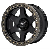 RBP 50R Cobra 17x9.0 5x114.3 BP / 5 BS 0mm Offset 78mm CB (Hub Centric) Black w/Bronze Ring Wheel