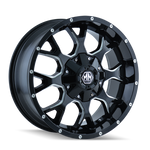 Mayhem 8015 Warrior 17x7.5 / 5x108 BP / 40mm Offset / 72.62mm Hub Black w/ Milled Spokes Wheel