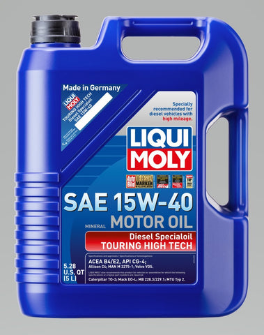 LIQUI MOLY 5L Touring High Tech Diesel Special Motor Oil 15W40 - Single
