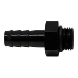 DeatschWerks 6AN ORB Male to 3/8in Male Triple Barb Fitting (Incl O-Ring) - Anodized Matte Black