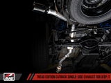 AWE 20-21 Jeep Gladiator JT 3.6L Tread Edition Cat-Back Single Side Exhaust - Diamond Black Tip