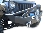 DV8 Offroad 07-18 Jeep Wrangler JK/JL FS-12 Mid Length Steel Front Bumper w/ Fog Lights