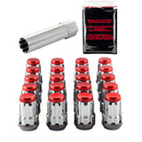 McGard SplineDrive Tuner 5 Lug Install Kit w/Tool (Cone) M12X1.5 / 13/16 Hex / 1.24in. L - Red Cap