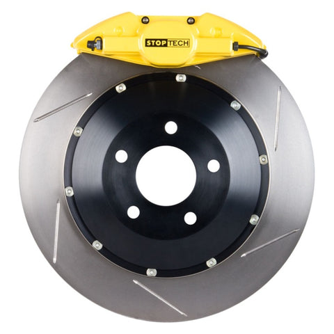 StopTech 97-00 BMW 323i Rear BBK w/Yellow ST-22 Calipers 328x28mm Slotted Rotors Pads and SS Lines
