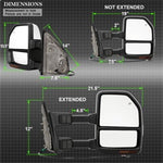 xTune 08-15 Ford F-250 SD Heated Adj LED Signal Chrome Mirrors - Smk (MIR-FDSD08S-G5-PW-RSM-SET)