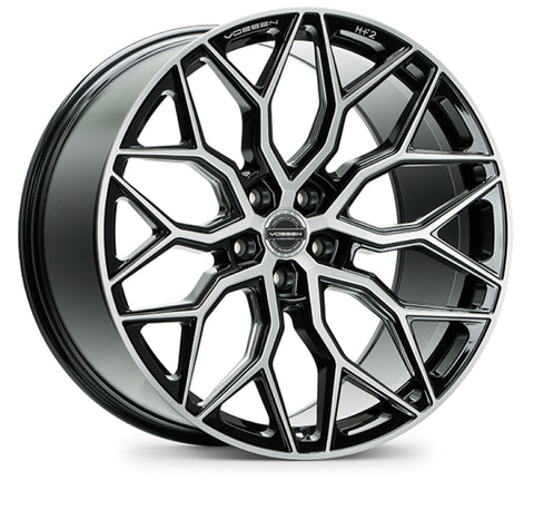 Vossen HF-2 22x10.5 / 5x120 / ET38 / Deep Face / 72.56 - Brushed Gloss Black