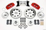 Wilwood Dynapro 6 Front Hub Kit 12.19in Drilled Red 67-69 Camaro 64-72 Nova Chevelle