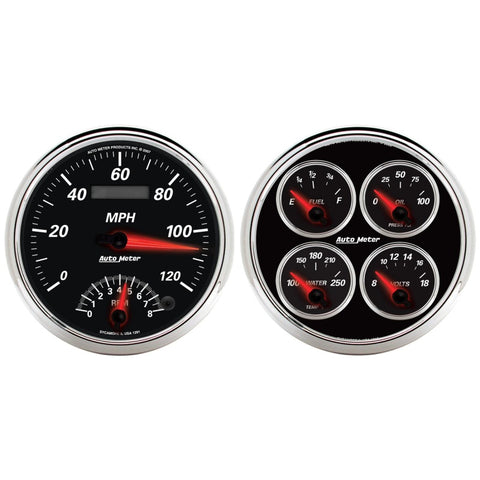 Autometer 5inch Kit Box - Tach Speedo Combo / Oil Pressure / Water Temp / Volt / Fuel Level