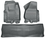 Husky Liners 2012.5 Ford SD Crew Cab WeatherBeater Combo Gray Floor Liners (w/o Manual Trans Case)