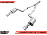 AWE Tuning 17+ Dodge Charger 5.7 Touring Edition Exhaust - Resonated - Chrome Silver Tips