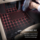 3D MAXpider 2013-2015 Chevrolet Malibu Kagu 2nd Row Floormats - Black