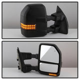 xTune 08-15 Ford F-250 SD Heated Adj LED Signal Power Mirror - Smk (MIR-FDSD08S-G4-PW-RSM-SET)