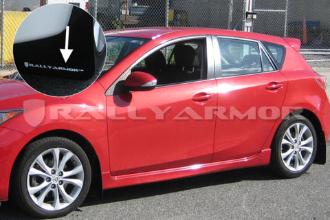 Rally Armor 2010+ Mazda3/Speed3 UR Black Mud Flap w/ White Logo