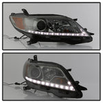 Spyder 11-14 Toyota Sienna Projector Headlights - DRL LED - Smoke PRO-YD-TSEN11-DRL-SM