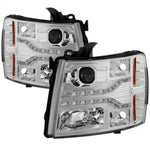 Spyder Chevy Silverado 1500 07-13 V2 Projector Headlights - LED DRL - Chrome PRO-YD-CS07V2-DRL-C