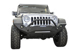 DV8 Offroad 07-18 Wrangler JK FS-18 Mid Length Steel Front Bumper w/ Fog Lights