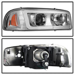 Spyder GMC Sierra 1500/2500/3500 99-06 V2 Projector Headlights - DRL - Chrome PRO-YD-CDE00V2-LB-C