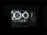 ANZO 2005-2007 Ford Excursion Projector Headlights w/ Halo Chrome w/ LED Strip (CCFL) 1pc