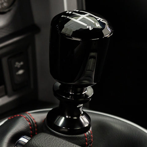 Raceseng Ashiko Shift Knob (Gate 4 Engraving) M10x1.25mm Adapter - Black Gloss