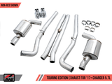 AWE Tuning 17+ Dodge Charger 5.7 Touring Edition Exhaust - Resonated - Diamond Black Tips