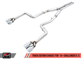 AWE Tuning 15+ Dodge Challenger 5.7 Track Edition Exhaust - Diamond Black Quad Tips