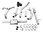 AWE Tuning 4th Gen GM 1500 5.3L 0FG Catback Split Rear Exit (Flat Bumper) - Quad Diamond Tips