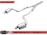 AWE Tuning 2015+ Dodge Challenger 6.4L/6.2L Non-Resonated Touring Edition Exhaust - Use Stock Tips