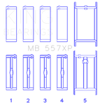 King General Motors 262/267/302/307.010in Undersize Crankshaft XP-Series Main Bearing Set (Set of 5)