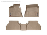 WeatherTech 12-13 Ford F250/F350/F450/F550 Front and Rear Floorliners - Over The Hump - Tan