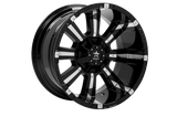 RBP 94R 22x12 8x170 BP / 4.75 BS -44mm Offset 129mm CB (Hub Centric) Black w/Chrome Inserts Wheel