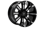 RBP 94R 22x12 6x135/139.7 BP / 4.75 BS / -44mm Offset 87mm CB Black w/Chrome Inserts Wheel