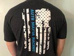 Mafia Tri Blend Distressed Flag T-shirt  (Blue)