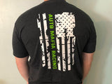 Mafia Tri Blend Distressed Flag T-shirt  (Green)