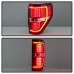 xTune 09-14 Ford F-150 Light Bar LED Tail Lights - Red Clear (ALT-JH-FF15009-LBLED-RC)