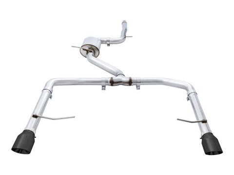 AWE Tuning 18-19 Volkswagen Jetta GLI Mk7 Track Exhaust - Diamond Black Tips (Fits High-Flow DP)