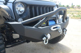 DV8 Offroad 07-18 Jeep Wrangler JK/JL FS-12 Mid Length Steel Front Bumper w/ Fog Lights