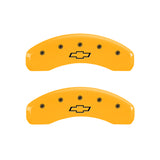 MGP 4 Caliper Covers Engraved Front & Rear Bowtie Yellow finish black ch