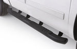 Lund 07-17 Chevy Silverado 1500 Crew Cab (Excl. 11-17 Diesel Model) 5in. Oval Bent Nerf Bars - Black