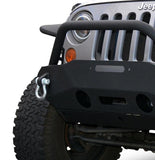 DV8 Offroad 07-18 Jeep Wrangler JK FS-16 Steel Stubby Front Bumper w/ Fog Lights