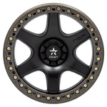 RBP 50R Cobra 20x9.0 5x114.3 BP / 5.5 BS 10mm Offset 78mm CB (Hub Centric) Black w/Bronze Ring Wheel
