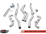 AWE 2020 Toyota Supra A90 Track Edition Exhaust - 5in Chrome Silver Tips