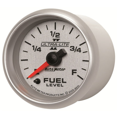 Autometer Ultra-Lite II 2-1/16in 0-280 Ohm Programmable Fuel Level Gauge