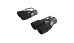 QTP 15-18 Dodge Challenger 6.2L/6.4L 304SS Screamer Exhaust 3in Quad Tip Adapter w/Black Tips