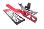 BuiltRight Industries 09-14 Ford F-150 SuperCrew Rear Seat Release - Red Strap