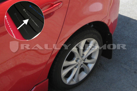 Rally Armor 2010+ Mazda3/Speed3 UR Black Mud Flap w/ Silver Logo