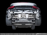AWE Tuning Porsche 991.1 Turbo Performance Exhaust and High-Flow Cats - Black Quad Tips