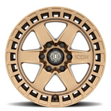 ICON Raider 17x8.5 6x135 6mm Offset 5in BS Satin Brass Wheel