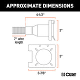 Curt Universal Dual-Output 7 & 4-Way Connector (Plugs into USCAR)