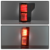 Spyder Ford F150 2015-2017 Light Bar LED Tail Lights - Black ALT-YD-FF15015-LBLED-BK