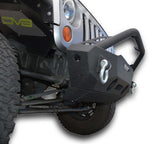 DV8 Offroad 07-18 Jeep Wrangler JK FS-16 Steel Stubby Front Bumper w/ Fog Lights